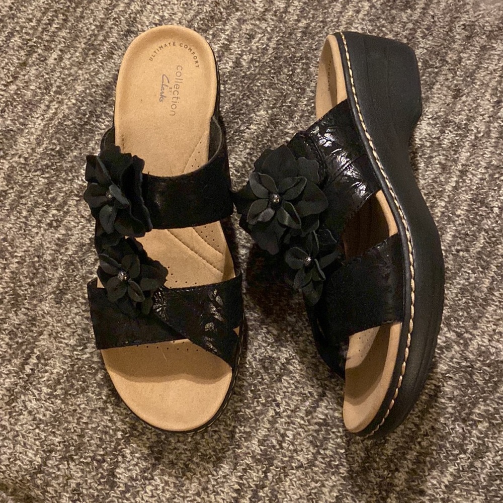 Clarks sandal, black, size 9.5